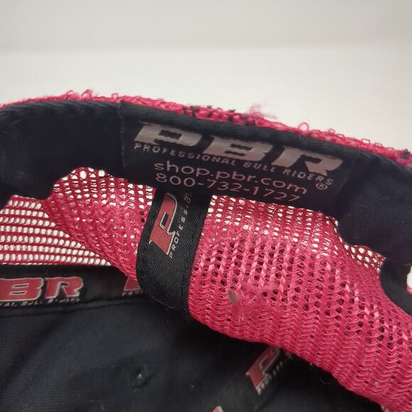 PBR Professional Bull Riders Trucker Hat Multicolor OS Distressed Mesh Back - Picture 9 of 10